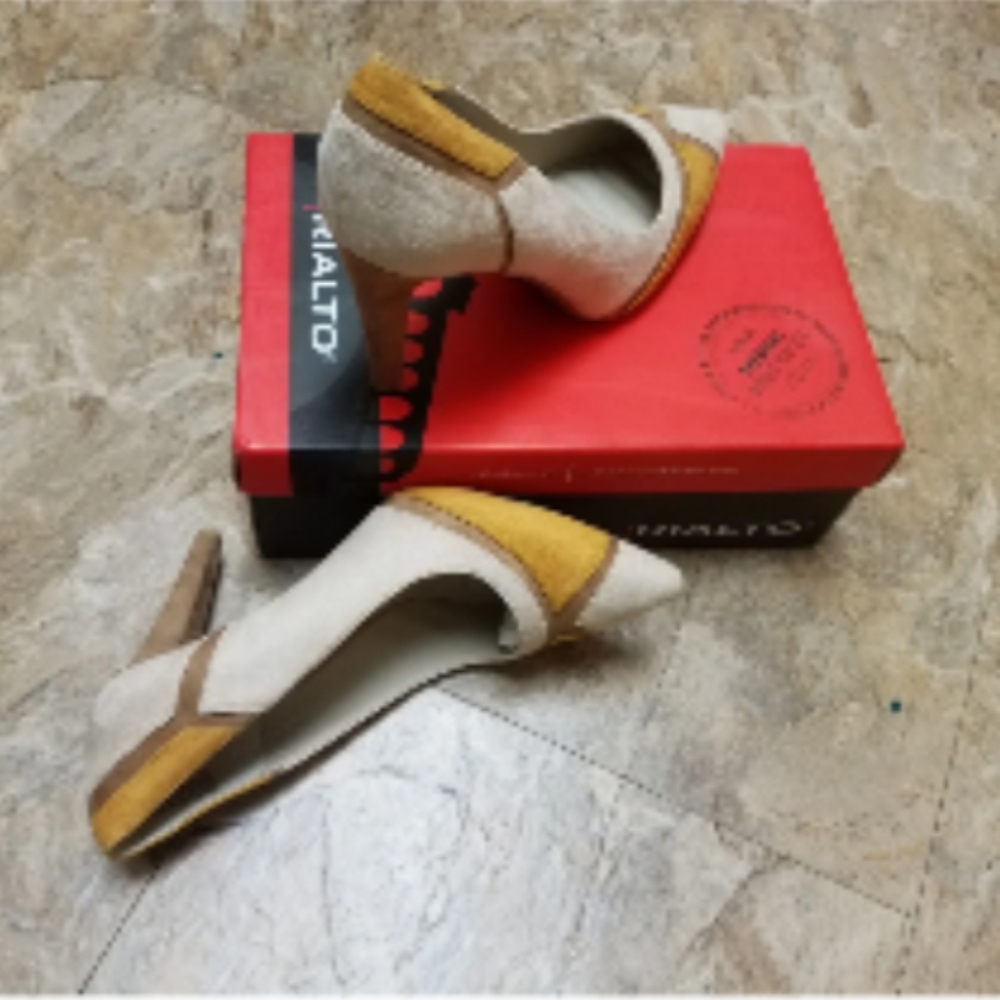 Rialto Morgana Chestnut Multi/Suedette Woman's shoes Size 8.5 NIB
